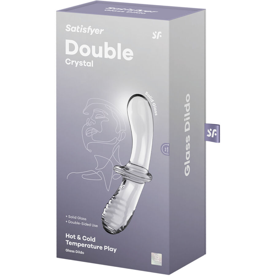 SATISFYER - DOUBLE CRYSTAL DILDO TRANSPARENTE – Bild 5