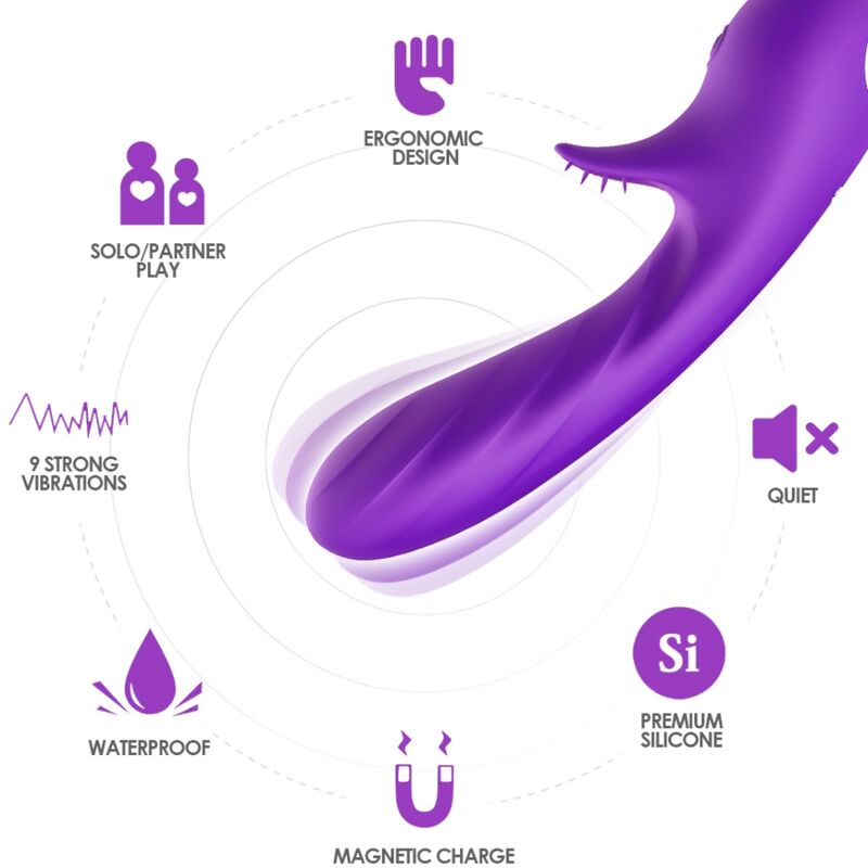 ARMONY - ROMANCE VIBRATOR MIT STIMULATOR LILA – Bild 3
