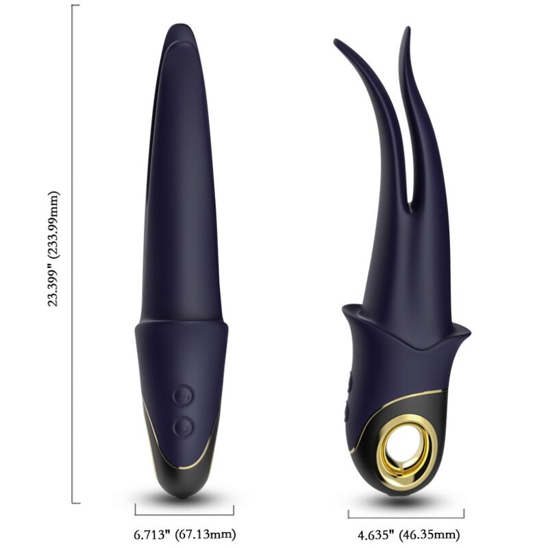 ARMONY - SHADOW VIBRATOR DOPPELKOPF TEASING BLAU – Bild 4
