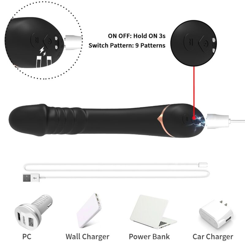 ARMONY - DILDO VIBRATOR SILIKON SCHWARZ – Bild 3