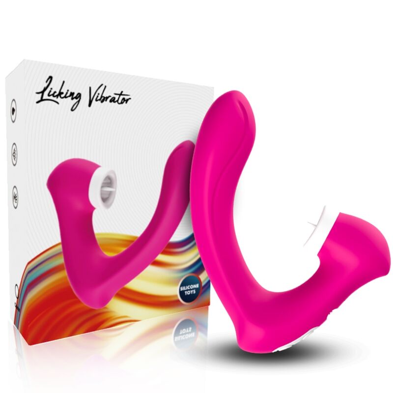 ARMONY - SECRETKISS LECKEN VIBRIERENDE KLITORIS & VIBRATOR GEBOGENES FUCHSIA