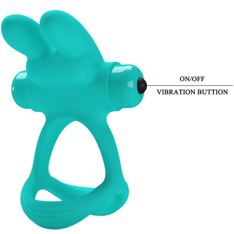 PRETTY LOVE - DANTE GREEN RABBIT VIBRATORRING – Bild 6