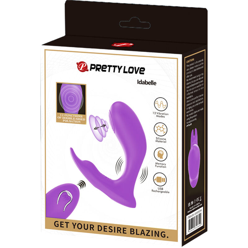 PRETTY LOVE - IDABELLE VIBRATION & PULSATION FERNBEDIENUNG VIOLETT – Bild 6