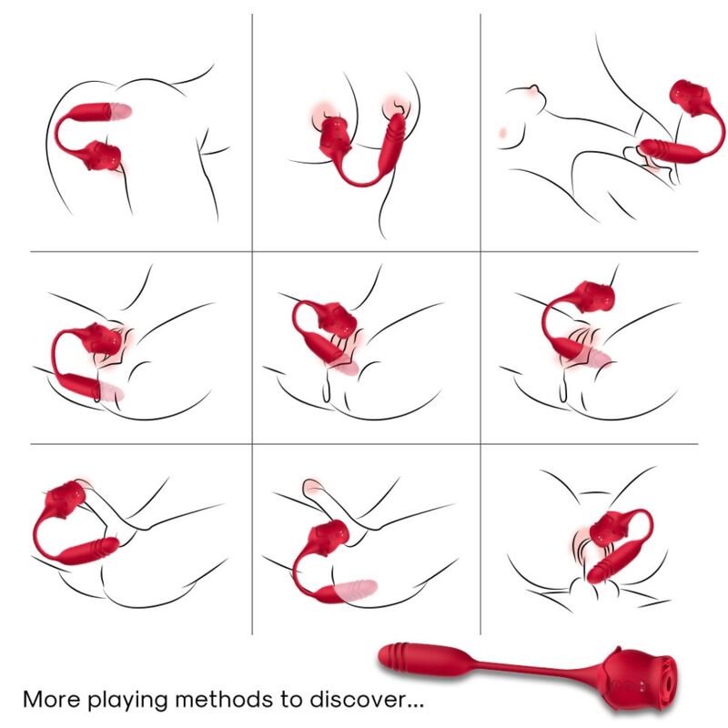 ARMONY - ROSEKNIGTH KLITORIS-SAUGER & VIBRATOR ROT – Bild 5