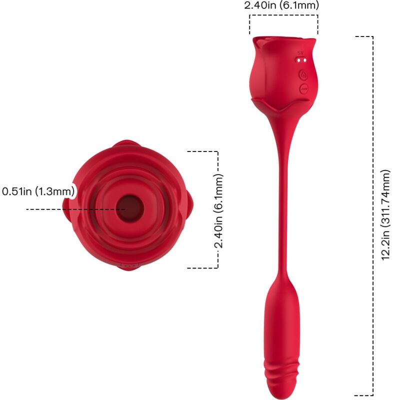 ARMONY - ROSEKNIGTH KLITORIS-SAUGER & VIBRATOR ROT – Bild 4