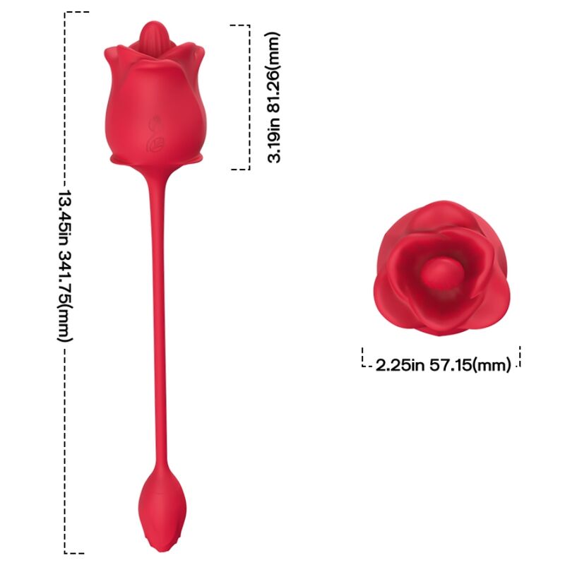 ARMONY - ROSA 2-IN-1-SAUGSTIMULATOR & VIBRATOR 10 MODI MIT ROTEM SCHWANZ – Bild 4