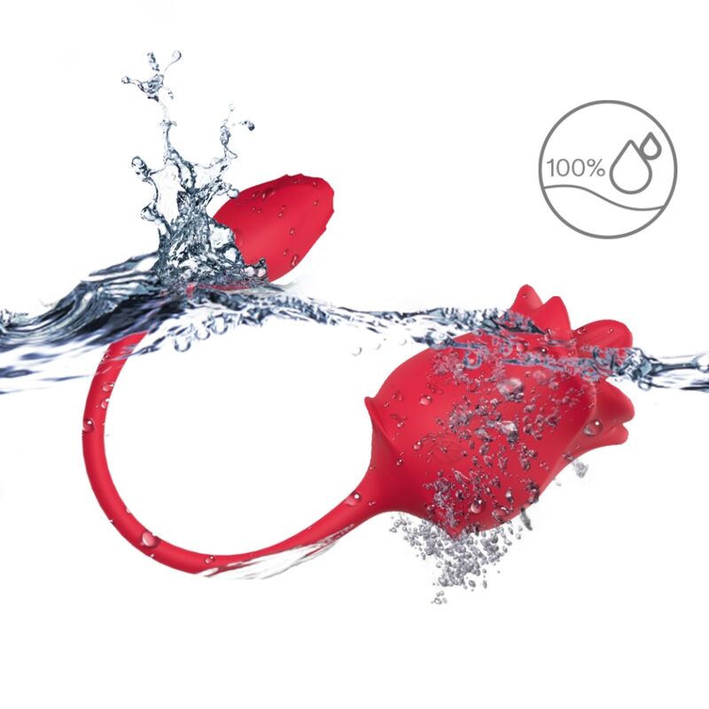 ARMONY - ROSA 2-IN-1-SAUGSTIMULATOR & VIBRATOR 10 MODI MIT ROTEM SCHWANZ – Bild 3