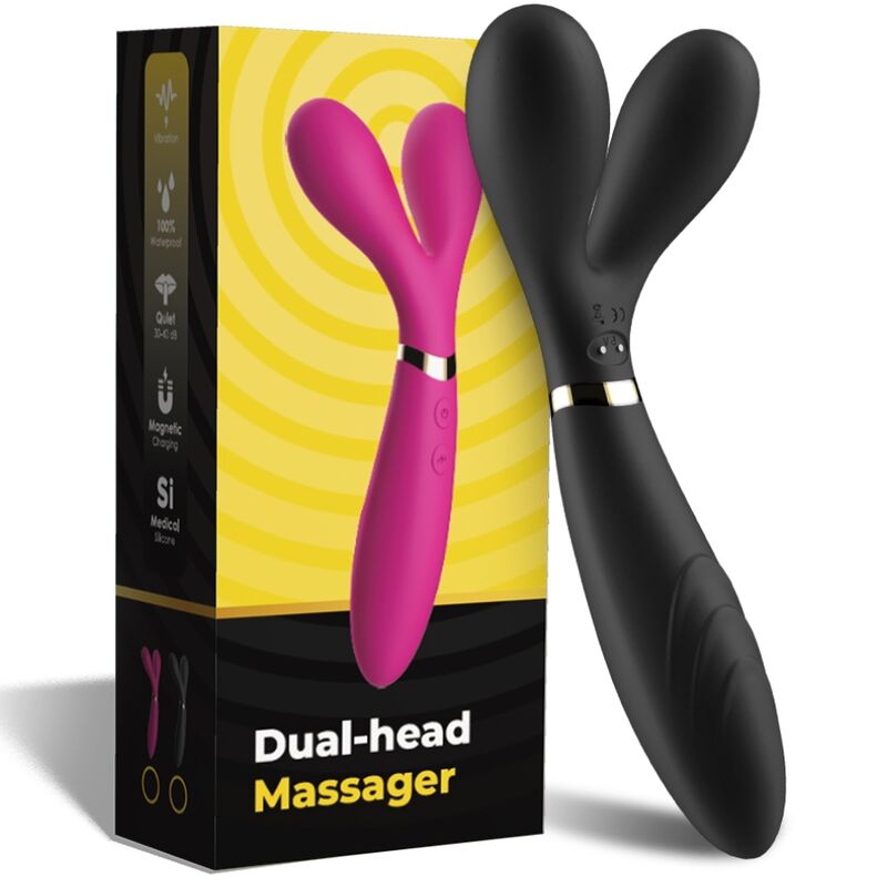 ARMONY - Y-WAND MASSAGER & VIBRATOR DOPPELKOPF SCHWARZ – Bild 3