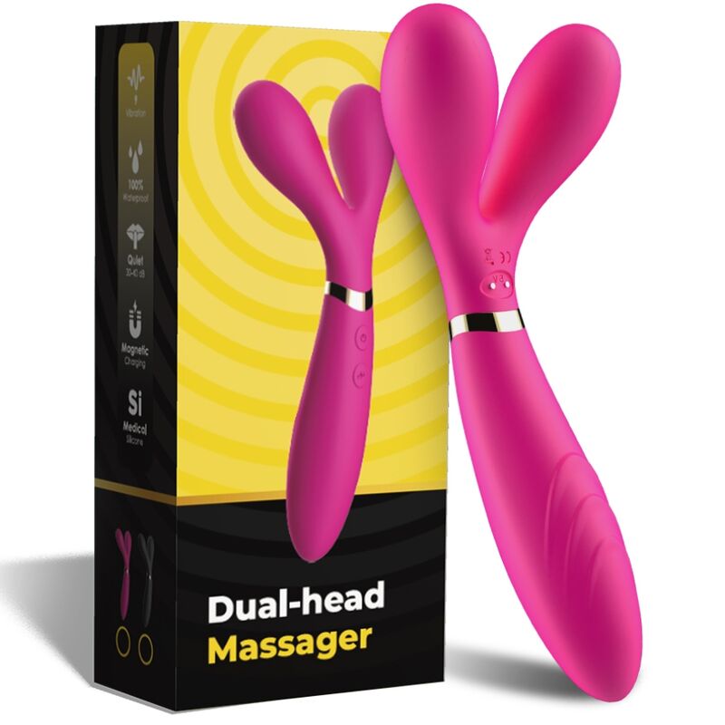 ARMONY - Y-WAND MASSAGER & VIBRATOR DOPPELKOPF FUCHSIA – Bild 5