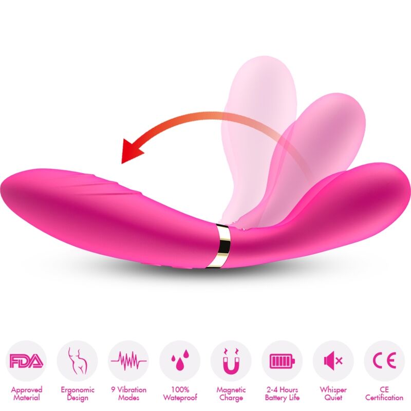 ARMONY - Y-WAND MASSAGER & VIBRATOR DOPPELKOPF FUCHSIA – Bild 3