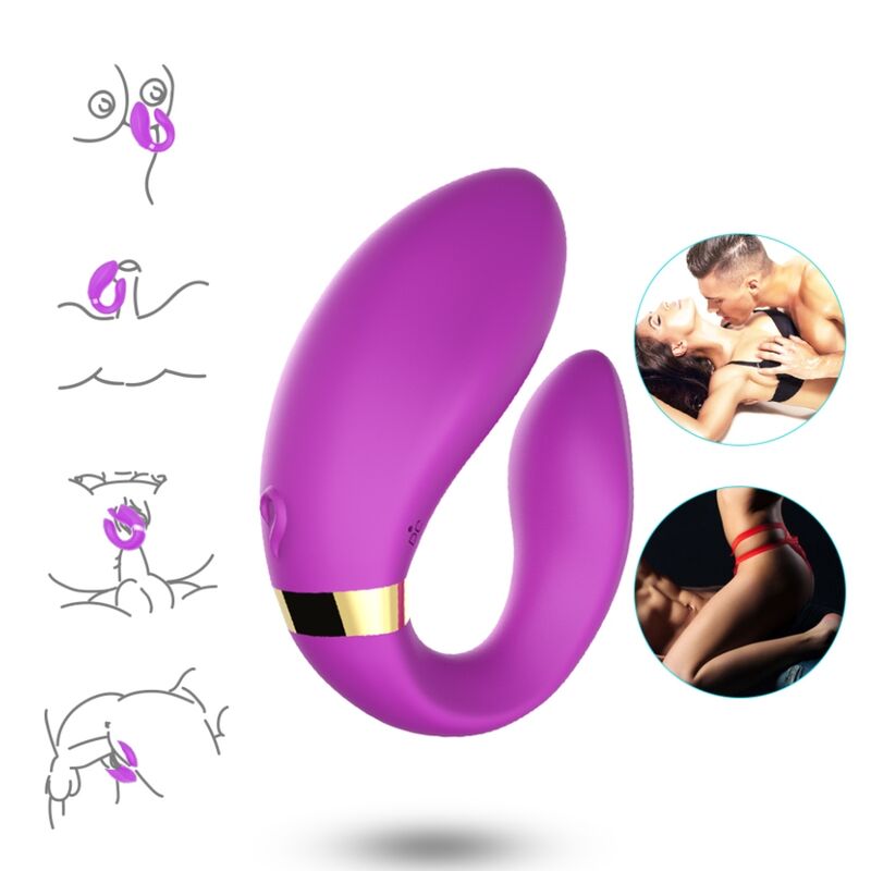 ARMONY - CRESCENT VIBRATOR FÜR PAARE, FERNBEDIENUNG, LILA – Bild 4