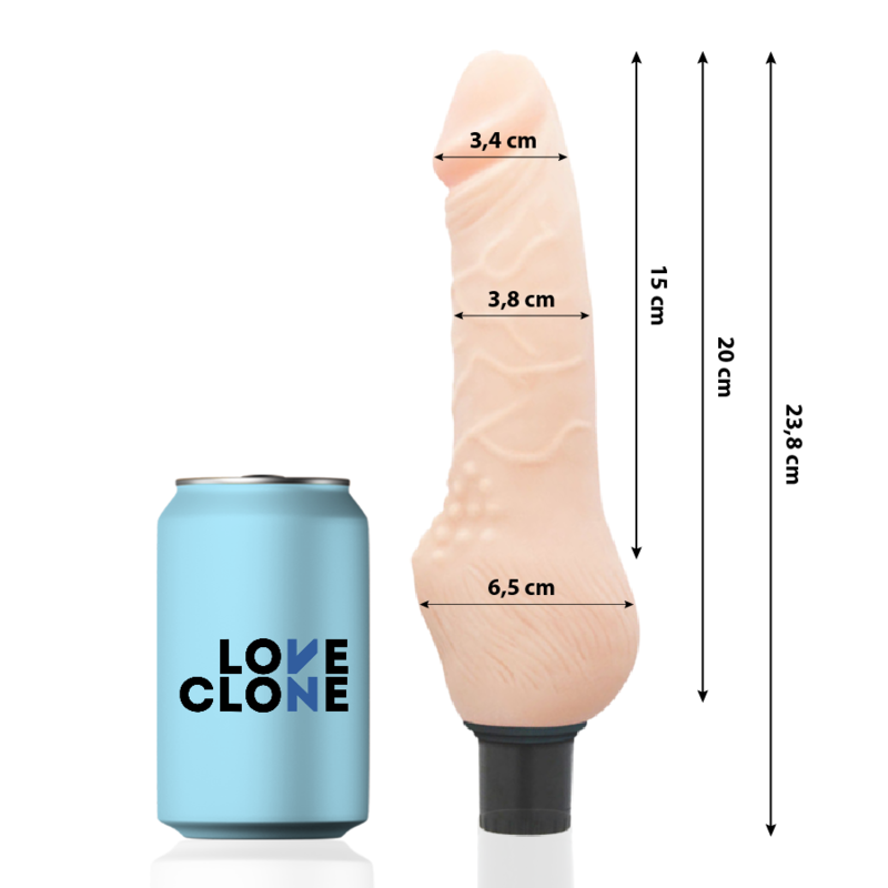 LOVECLONE - DAVEN VIBRADOR REALÍSTICO SELF LUBRICATION 23.8 CM -O- 3.8 CM – Bild 3