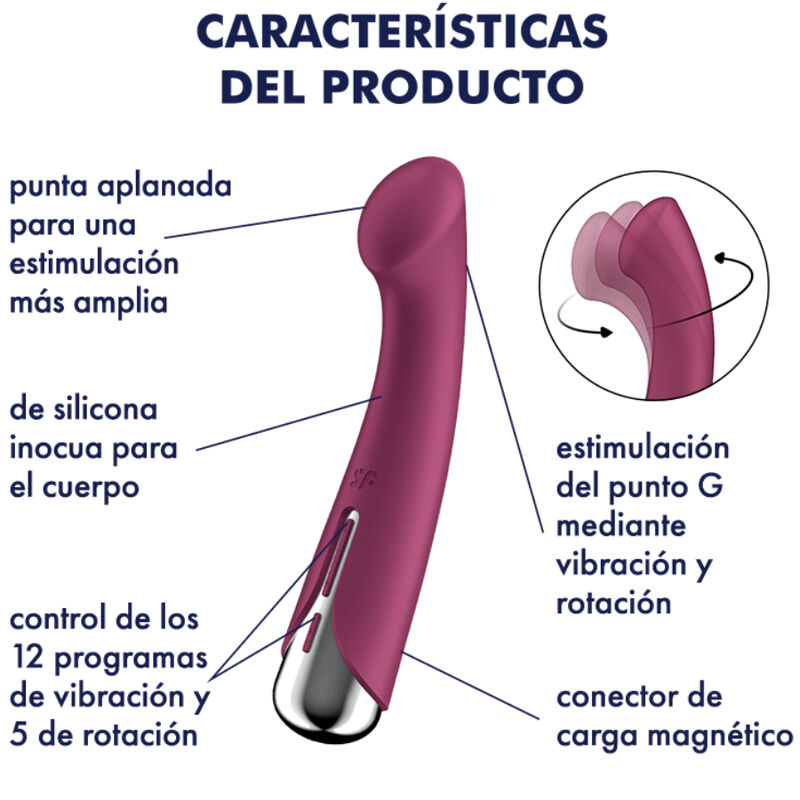 SATISFYER - SPINNING G-SPORT 1 VIBRADOR ROTADOR ROJO – Bild 4