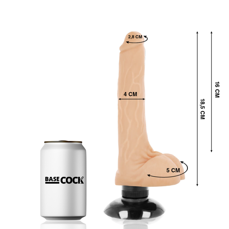 BASECOCK - REALISTISCHER VIBRATOR 2-1 NATÜRLICH 18,5 CM – Bild 4