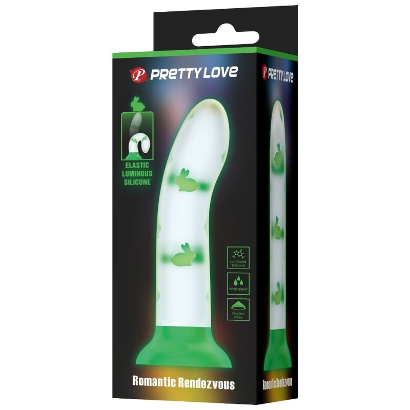 PRETTY LOVE - MAGISCHER NACHT-DILDO OHNE VIBRATION LEUCHTENDES GRÜN – Bild 4