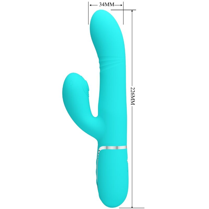 PRETTY LOVE - MULTIFUNKTIONS-G-SPOT-VIBRATOR AQUA GRÜN – Bild 3