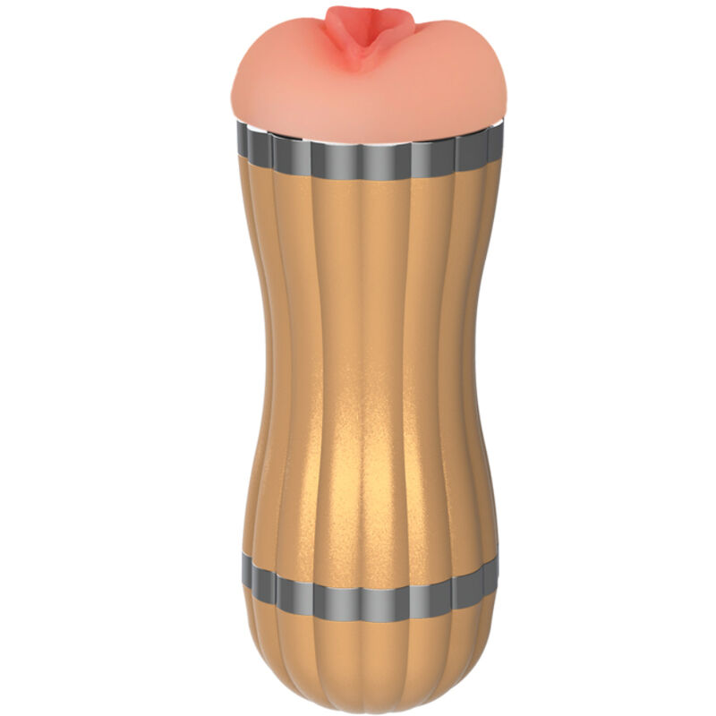 ARMONY - BEVIS DOPPEL-MASTURBATOR FÜR VAGINA & MUND OHNE VIBRATION GOLD