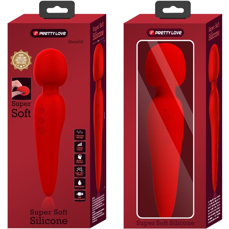 PRETTY LOVE - MEREDITH MASSAGER 12 VIBRATIONSMODI ROT – Bild 8