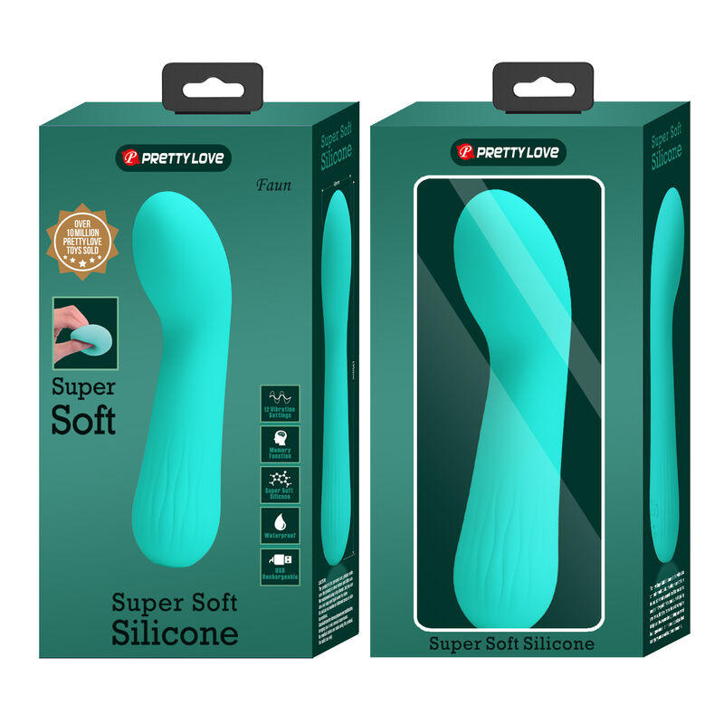 PRETTY LOVE - FAUN WIEDERAUFLADBARER VIBRATOR AQUAGRÜN – Bild 9