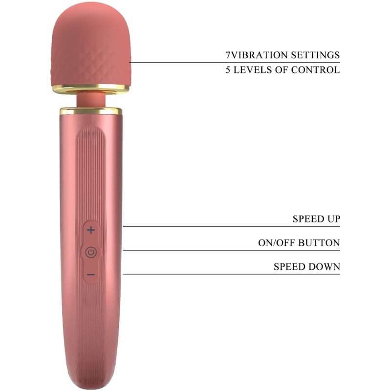 PRETTY LOVE - MASSAGER 7 VIBRATIONSMODI ROSA – Bild 6