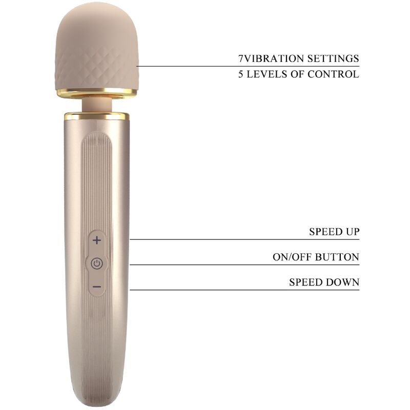 PRETTY LOVE - MASSAGER 7 VIBRATIONSMODI CHAMPAGNER – Bild 7