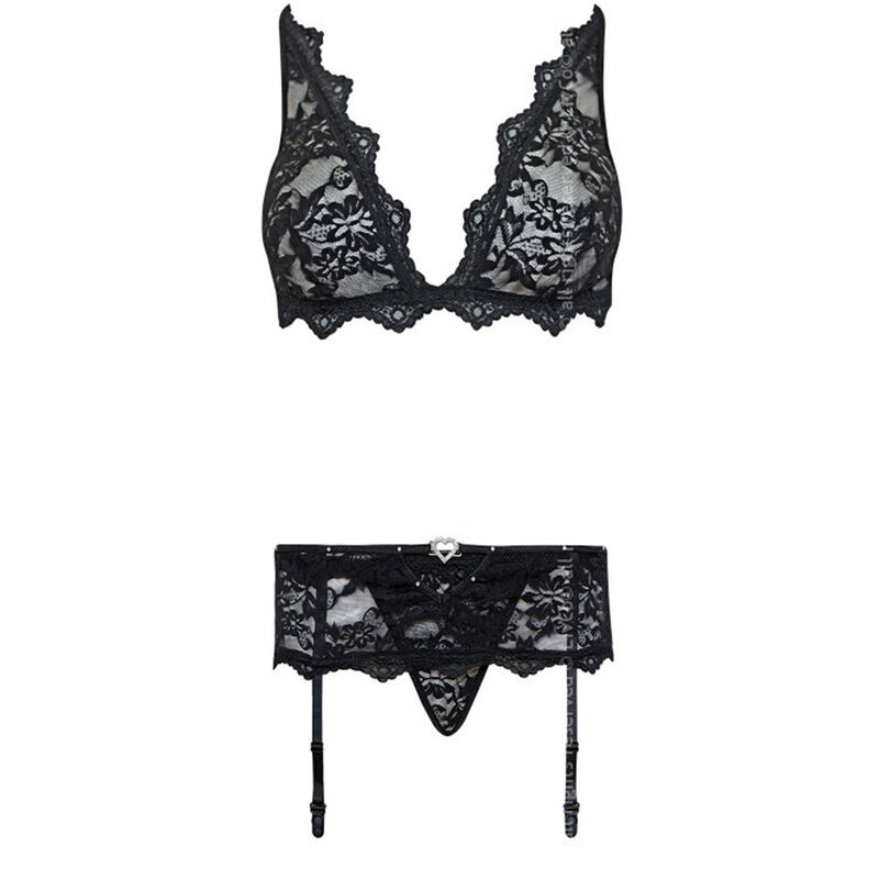LIVCO CORSETTI FASHION - BELITA LC 90231 SUJETADOR + PANTY + LIGUERO NEGRO S/M – Bild 2