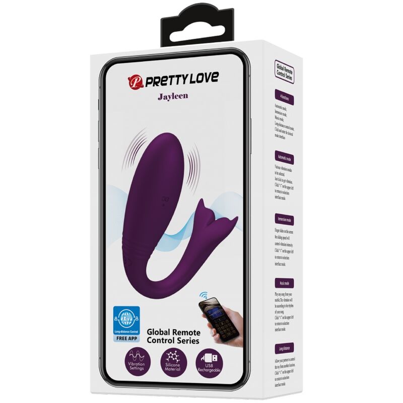 PRETTY LOVE - JAYLEEN VIBRATOR MIT APP-FERNBEDIENUNG LILA – Bild 9