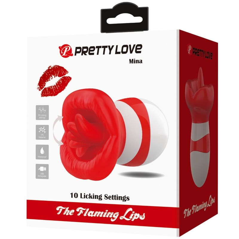 PRETTY LOVE - MINA ZUNGENSTIMULATOR HELLROT – Bild 5