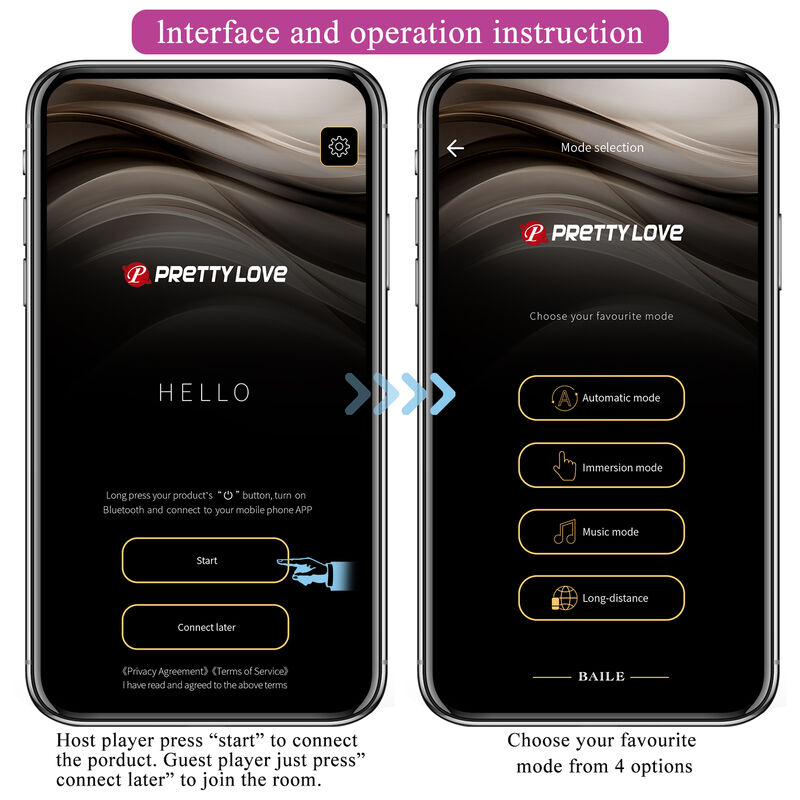PRETTY LOVE - HECTOR ELECTROSHOCK VIBRATOR PER APP-STEUERUNG LILA – Bild 13
