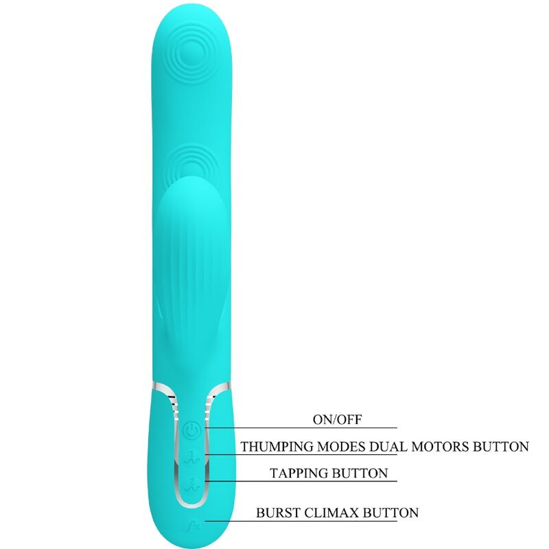 PRETTY LOVE - PERLITA MULTIFUNKTIONS-3-IN-1-G-PUNKT-VIBRATOR AQUA GRÜN – Bild 7