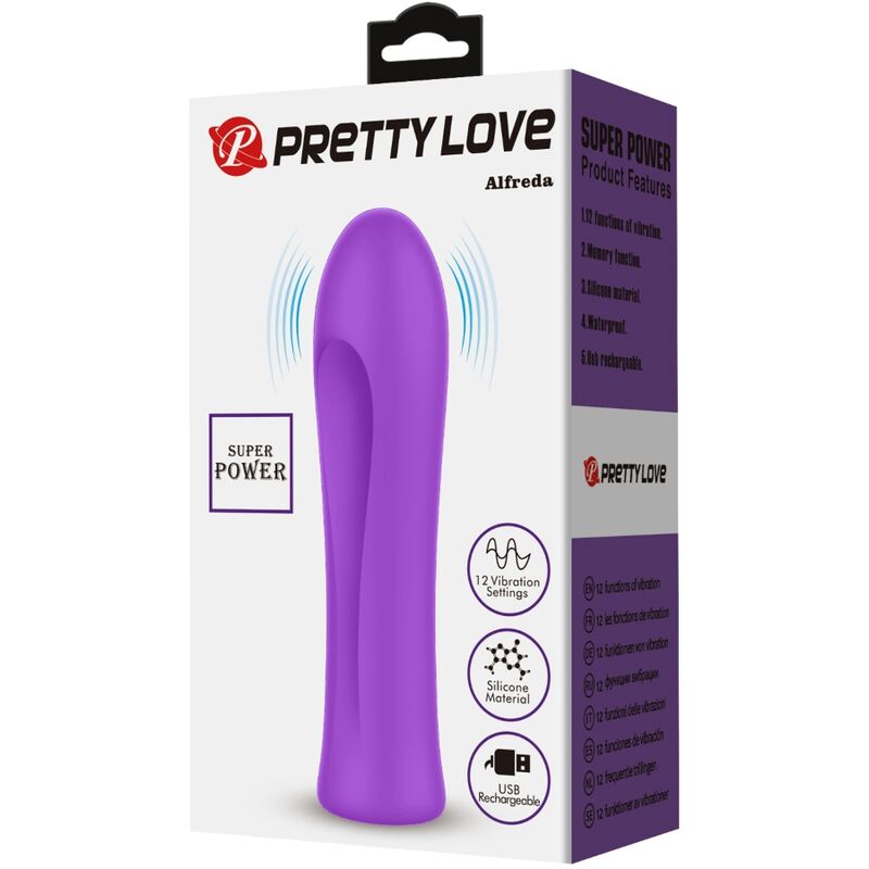 PRETTY LOVE - ALFREDA SUPER POWER VIBRATOR AQUA LILA – Bild 5
