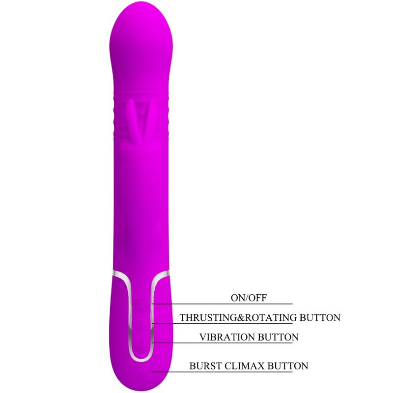 PRETTY LOVE - COALE RABBIT VIBRATOR PERLEN VIOLET – Bild 7