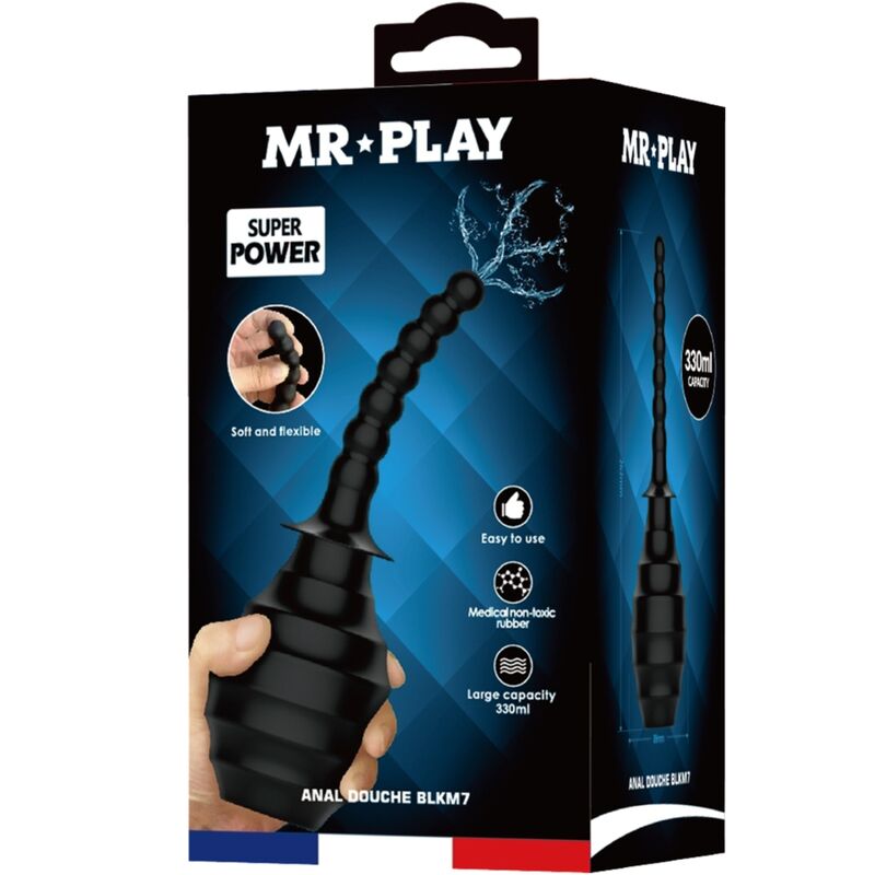 MR PLAY - LEISTUNGSSTARKER VIBRATOR MIT FERNBEDIENUNG, ANALSTECKER, SCHWARZ – Bild 3