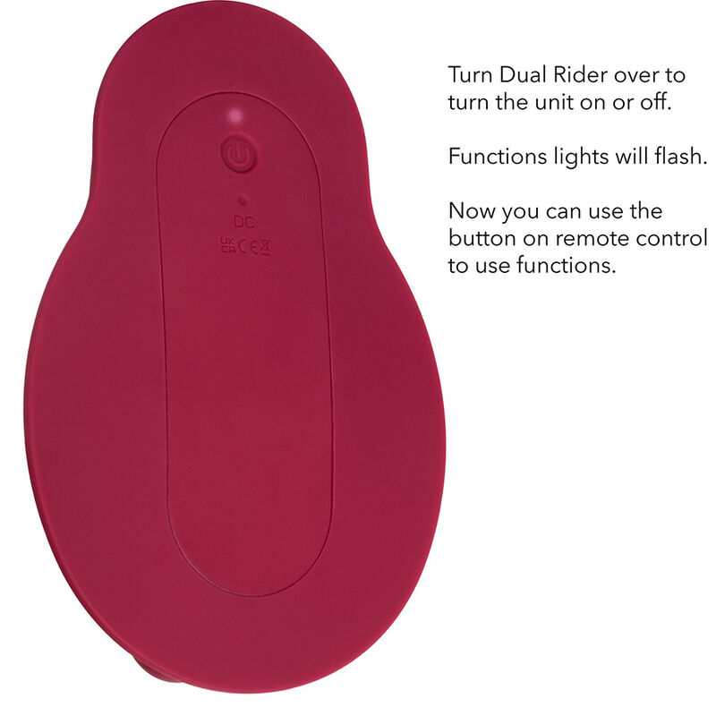 CALEXOTICS - RIDER MASSAGER DOPPELMOTOR FERNBEDIENUNG ROT – Bild 4
