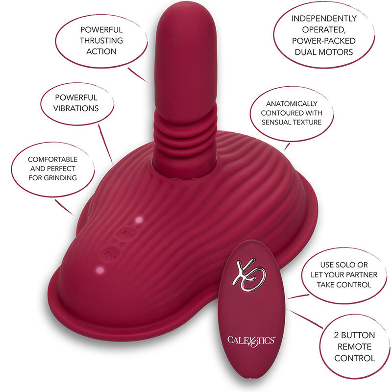 CALEXOTICS - RIDER MASSAGER DOPPELMOTOR FERNBEDIENUNG ROT – Bild 3