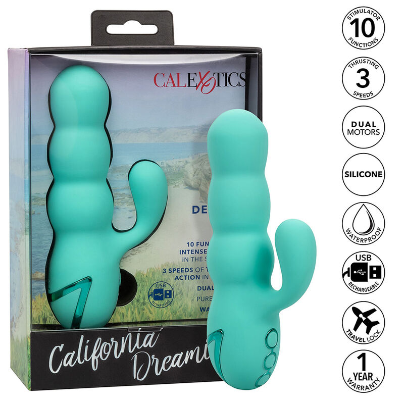 CALEXOTICS - DEL MAR DIVA VIBRATOR RABBIR AQUA GRÜN VON CALIFORNIA DREAMING – Bild 9