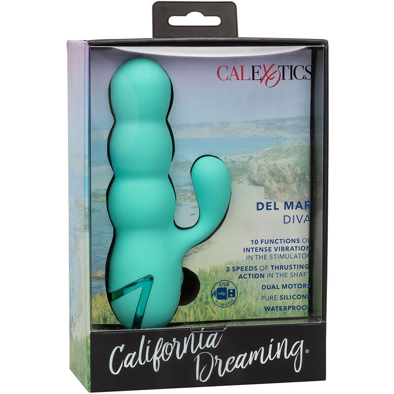 CALEXOTICS - DEL MAR DIVA VIBRATOR RABBIR AQUA GRÜN VON CALIFORNIA DREAMING – Bild 5