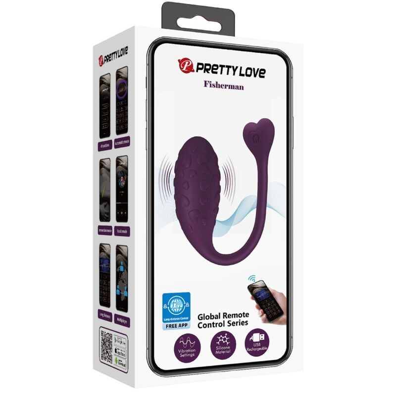 PRETTY LOVE - FISHERMAN APP-GESTEUERTES VIBRIERENDES EI LILA – Bild 11