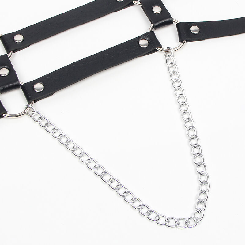 SUBBLIME - HARNESS MIT RIEMEN UND KETTE ??DETAILS EINE GRÖSSE – Bild 8