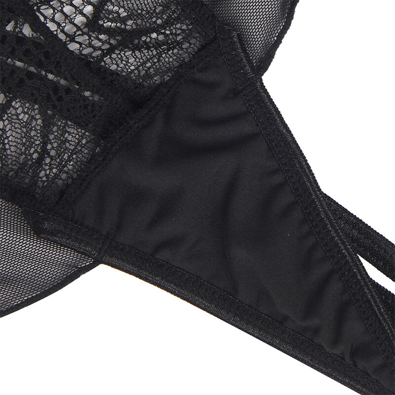 SUBBLIME - TEDDY CUELLO HALTER ESPALDA DESCUBIERTA ENCAJE NEGRO S/M - Image 11