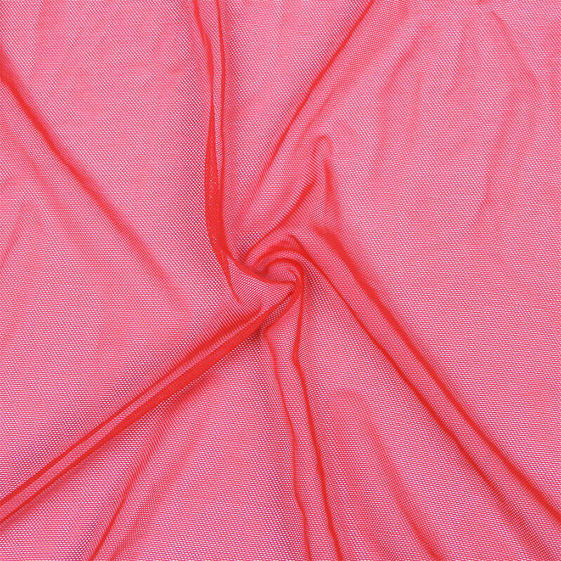 SUBBLIME - BATA TELA TRANSPARENTE DETALLE ENCAJE ROJO S/M – Bild 9