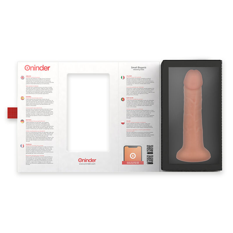 ONINDER - KLEINER BOGOTÁ-VIBRATORDILDO 9 GESCHWINDIGKEITEN NATÜRLICH 17.5 CM -O- 4 CM - KOSTENLOSE APP – Bild 5