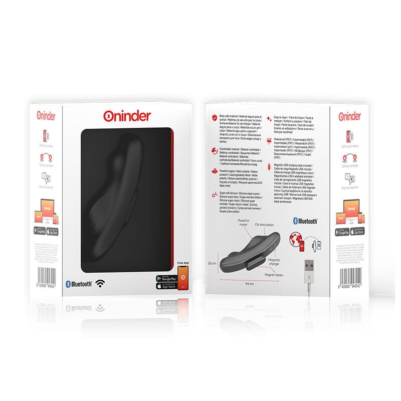 ONINDER - MANILA PANTY WIEDERAUFLADBARER VIBRATOR 9 GESCHWINDIGKEITEN 9,6 CM X 2,6 CM - KOSTENLOSE APP – Bild 4