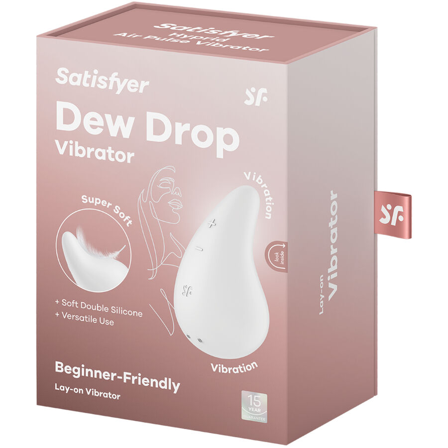 SATISFYER - DEW DROP VIBRADOR LAY-ON BLANCO – Bild 5