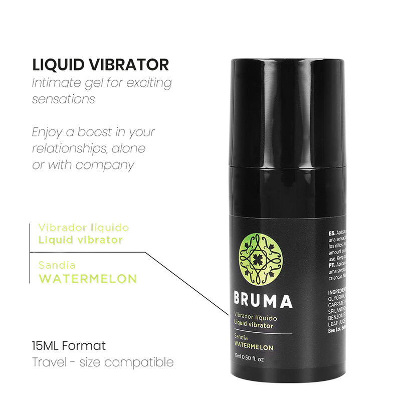 BRUMA - FLÜSSIGER VIBRATOR ULTRA GLEITENDE WASSERMELONE 15 ML – Bild 4