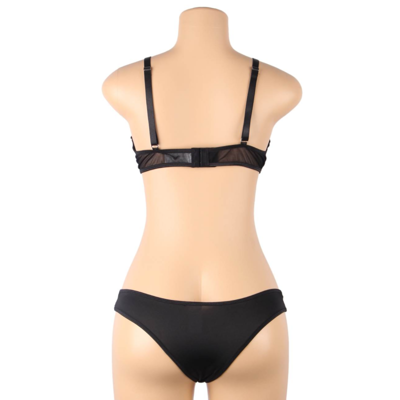 SUBBLIME - ZWEITEILIGES SET AUS TRANSPARENZ-BH UND S/M-STREIFEN – Bild 7
