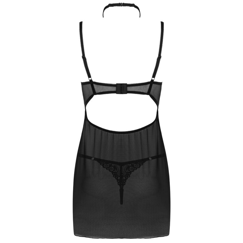 LIVCO CORSETTI FASHION - BINELLA SET BABYDOLL + TANGA NEGRO – Bild 4