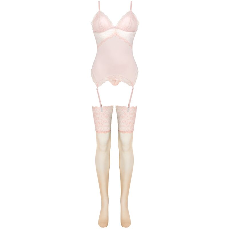 LIVCO CORSETTI FASHION - PERSINNE PEACH SET CORSET + PANTY + MEDIAS – Bild 5