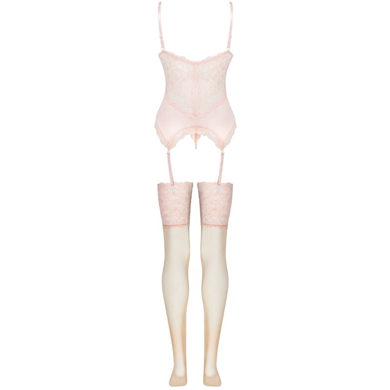 LIVCO CORSETTI FASHION - PERSINNE PEACH SET CORSET + PANTY + MEDIAS – Bild 3