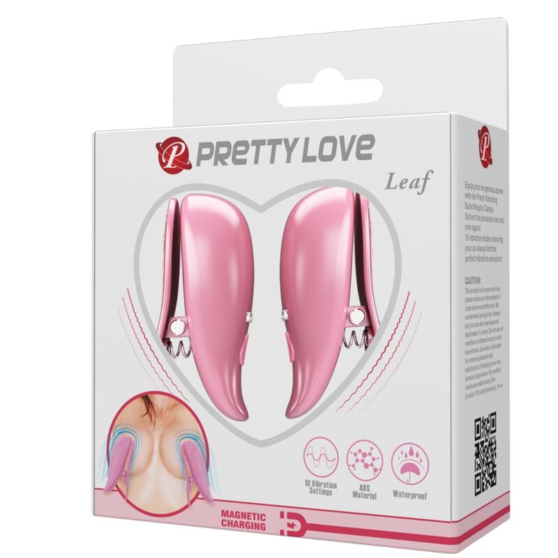 PRETTY LOVE - LEAF VIBRIERENDE NIPPELKLEMMEN ROSA – Bild 6